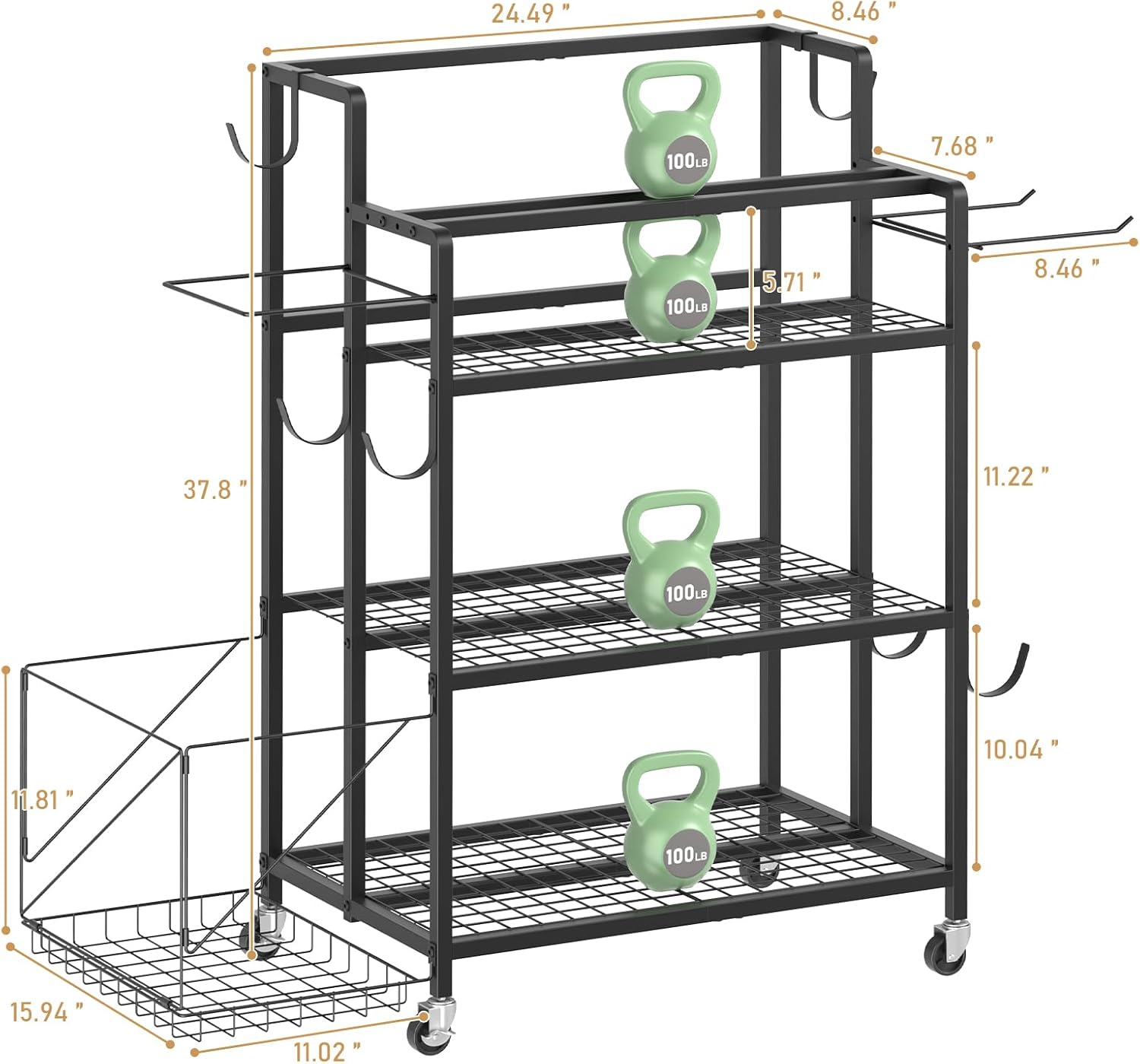 Home Gym Storage, No Material  - Kettlebell recension och pris