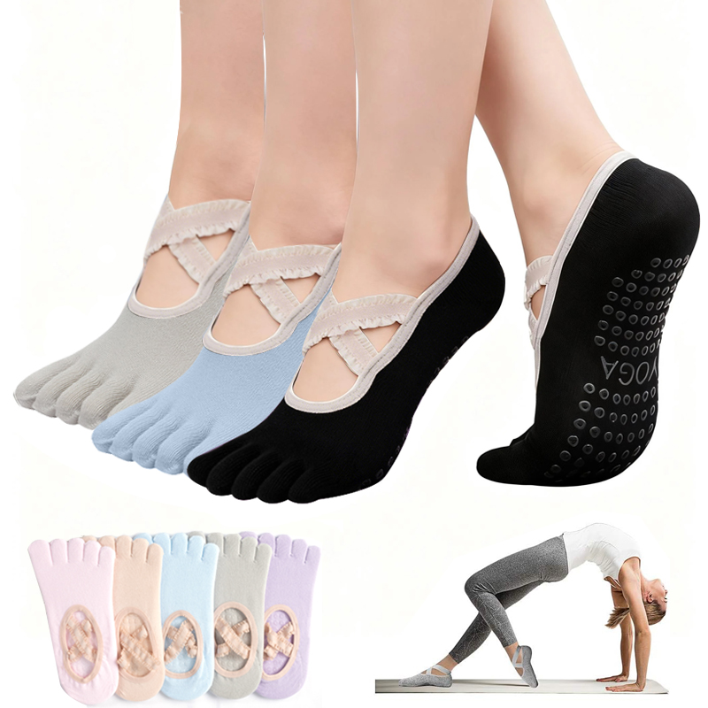 Ladies Non-Slip Pilates Socks  - Yoga Fitness Pilates recension och pris
