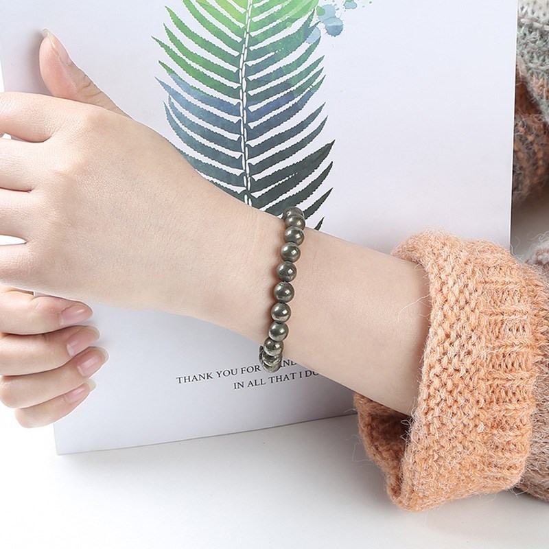 JD Natural Pyrite Bead Bracele - Yoga Fitness Tracker recension och pris
