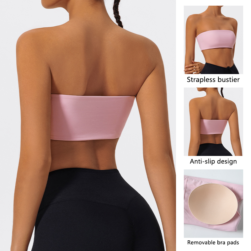 Strapless Sports Bra Gym Crop  - Yoga Fitness Youtube recension och pris